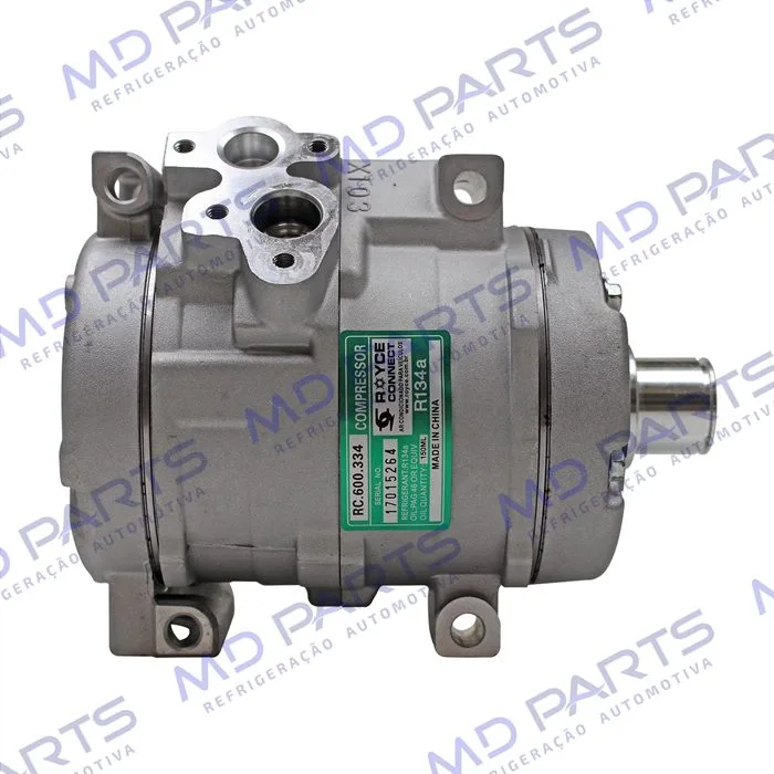 Compressor Modelo Denso 10S15 Toyota Hilux SW4 / SRV 2005> / Trator New Holland CNH Setembro 2009> Sem Embreagem — foto 5