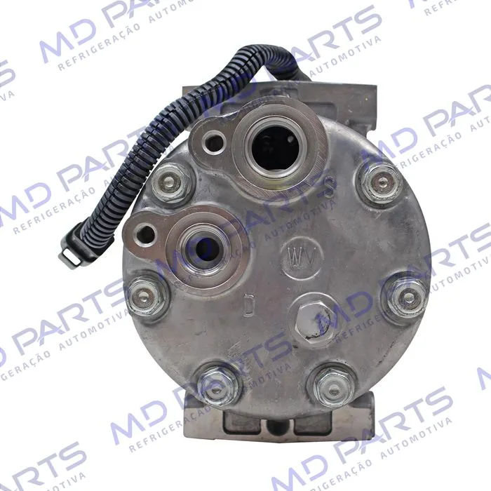 Compressor 7H15 SANDEN Original 8044/ 8242/ 8112/ 6028/ 8176 Caminhão NH 1999 Até 2006/ FH/ FM 1998 ATé 2007 Caminhão VM Todos / Máquina Volvo - 24 Volts Polia 8pk 132mm OEM: 11412631 — foto 7