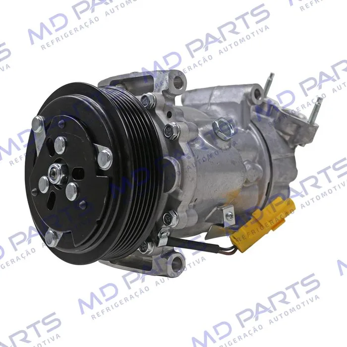 Compressor Modelo Sanden Peugeot 206 / 207/ Citroën C3 Motor 1.4 2007 Até 2012 Câmbio Manual - 12 Volts Polia 6pk 119mm — foto 2
