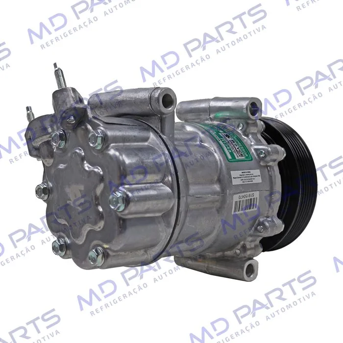 Compressor Modelo Sanden Peugeot 206 / 207/ Citroën C3 Motor 1.4 2007 Até 2012 Câmbio Manual - 12 Volts Polia 6pk 119mm — foto 4