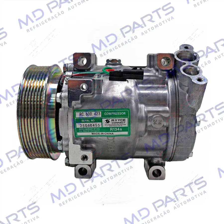 Compressor Modelo Sanden SD7V16 Renault Duster 2.0 2012> - 12 Volts Polia 7pk OEM: 8201018716