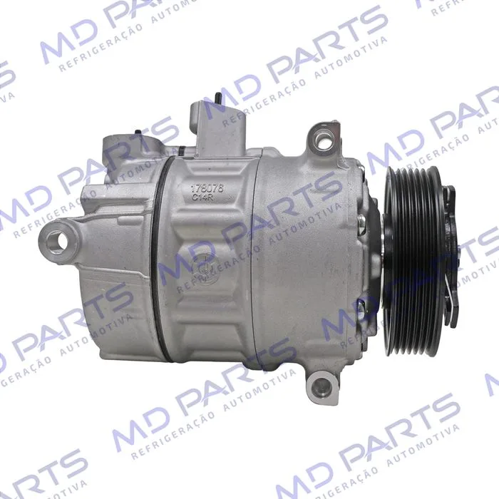 Compressor Modelo Sanden PXE16 Volkswagen Jetta 2011>/ Passat/ Tiguan TSI Motor 2.0 Aspirado/ Audi A4/ Audi A3 Nova - Sentido Anti-Horário OEM: 5C0820803G — foto 4