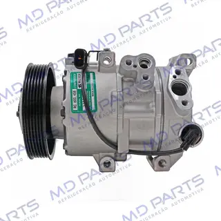 Compressor Modelo Doowon DVE 14N Hyundai Nova Tucson 2018> Mangueira 19MM/ Creta 1.6 2017> - 12 Volts 6pk 125mm OEM: DWP300134460