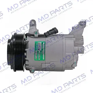 Compressor E-Torq Fiat Palio/ Doblo/ Strada Locker/ Bravo 1.8 2011>/ Punto 1.6/1.8 Tritec 2009> - 12 Volts Polia 6pk 119mm OEM: 52061727/ 52093154/ 51973796