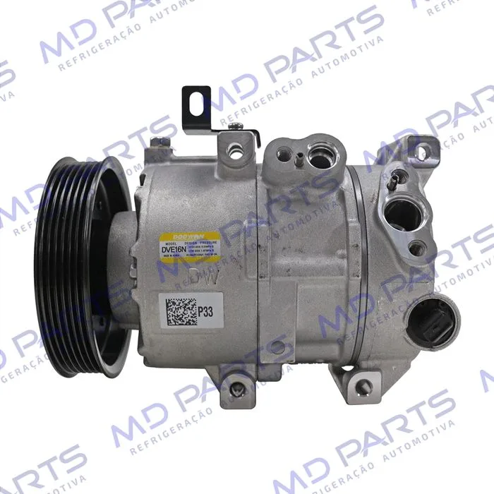 Compressor Original Hyundai Nova Tucson 2018> Mangueira 19MM / Creta 1.6 2017> - 12 Volts 6pk 125mm OEM: DWP300134460
