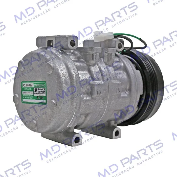 Compressor Modelo Denso 10P15 Caminhão Volkswagen Constellation Motor MAN 2012 > - 24 Volts Polia 4pk 125mm OEM: 2T2820803A — foto 6
