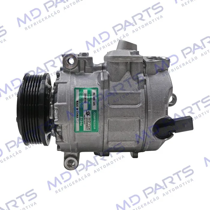 Compressor Modelo Denso 6SEU14C Volkswagen Amarok Diesel 2010 Até 2017 - 12 Volts Polia 6pk 105mm OEM:7E0820803J