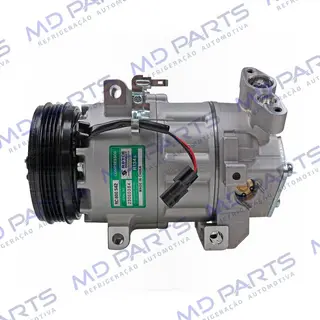 Compressor Modelo Valeo Renault Logan / Sandero 1.0 2014 Até 2018 - 12 Volts Polia 4pk OEM: 926006775R