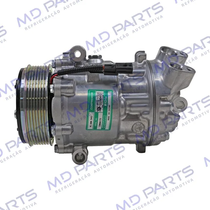 Compressor Modelo Sanden SD7V16 Renault Duster/ Oroch 1.3 Turbo 2022> - 12 Volts Polia 7pk OEM: 926007461R/ 926005546R