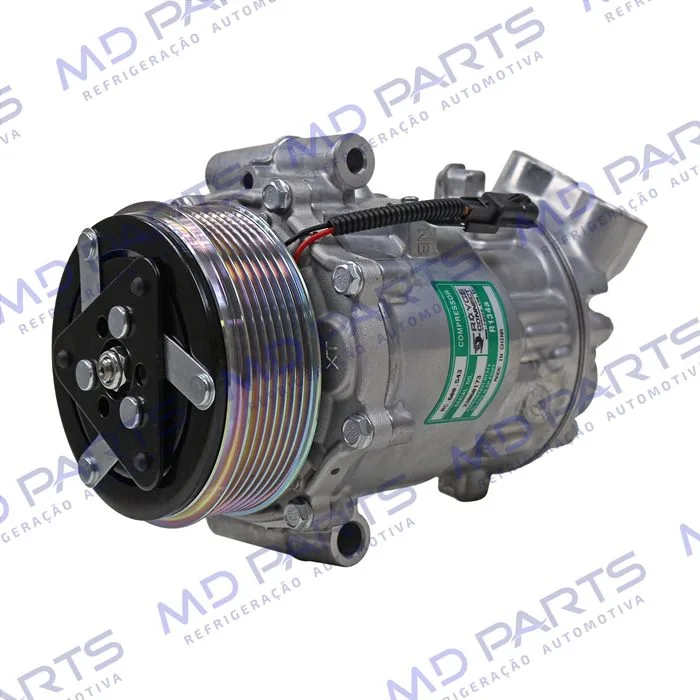 Compressor Modelo Sanden SD7V16 Renault Duster/ Oroch 1.3 Turbo 2022> - 12 Volts Polia 7pk OEM: 926007461R/ 926005546R — foto 2
