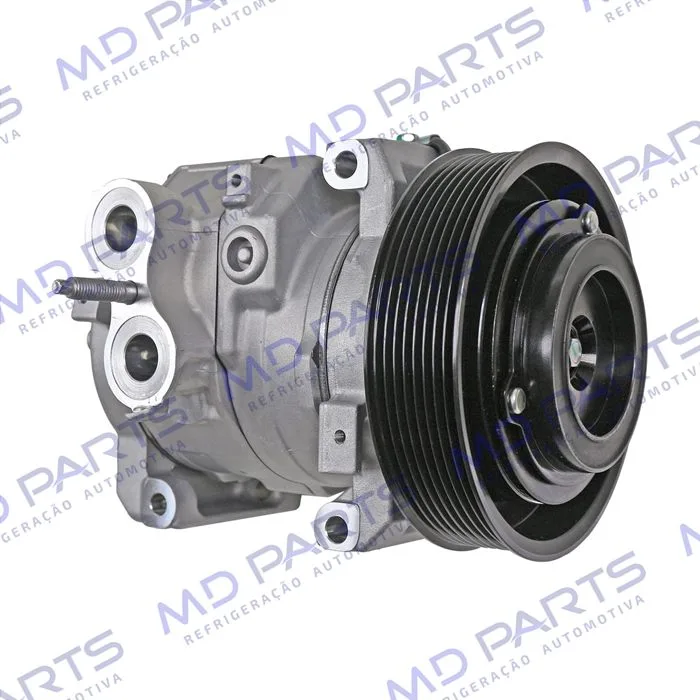 Compressor Modelo Denso 10S15 Caminhão Mercedes Benz New Actros 2553/ 2653/ 2651 2022> - 24 Volts Polia 8pk 145mm OEM: A0042304111 — foto 2