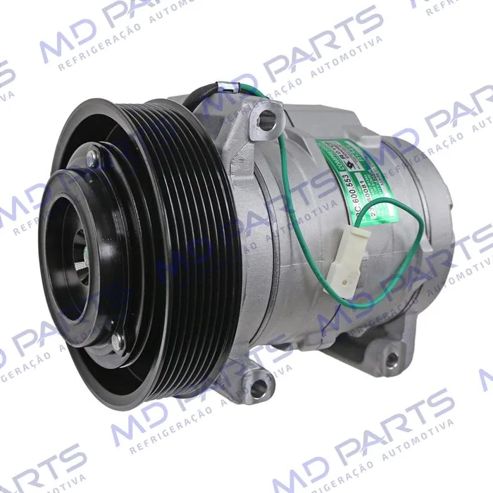 Compressor Modelo Denso 10S15 Caminhão Mercedes Benz New Actros 2553/ 2653/ 2651 2022> - 24 Volts Polia 8pk 145mm OEM: A0042304111 — foto 3