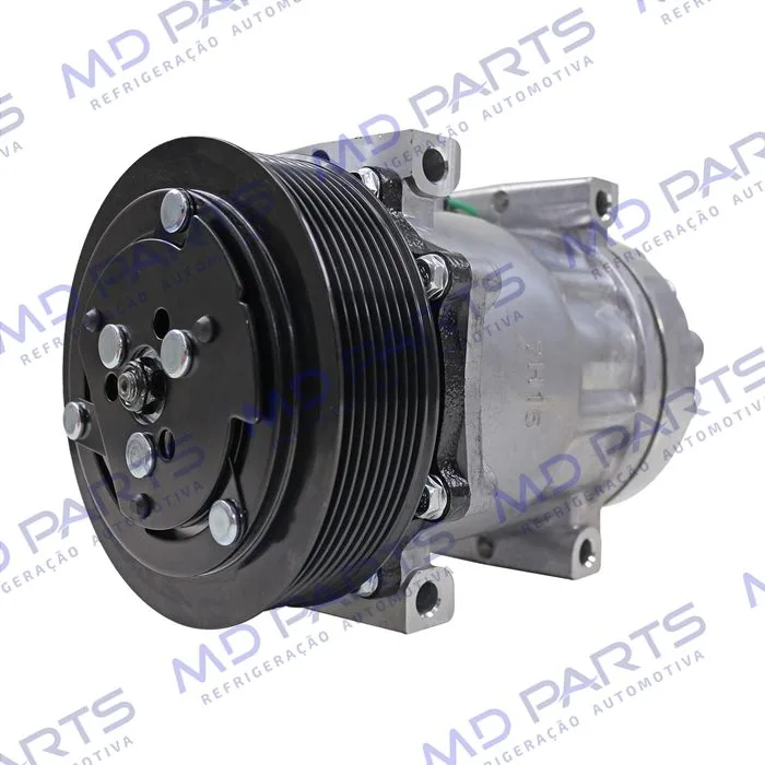 Compressor Modelo 7H15 8044/ 8242/ 8112/ 6028/ 8176 Caminhão Volvo NH 1999 Até 2006/ FH/ FM 1998 Até 2007/ Caminhão VM 2008 Até 2022/ Máquina Volvo - 24 Volts Polia 8pk 132mm OEM: 11412631 — foto 2