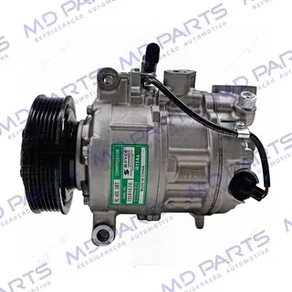 Compressor Modelo Denso 6SES14C Volkswagen Amarok V6 3.0 Diesel 2018> - 12 Volts Polia 6pk OEM: 2H6820803