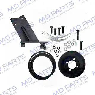 Suporte do Compressor 5H14 / 7H15 Polia 2A Caminhão Mercedes Benz 1620 Não Eletrônico c/ Polia do Virabrequim 4 furos Não Serve no Cara Chata