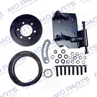 Suporte do Compressor Sanden 7H15/5H14 Polia Canal 2A Caminhão Ford Cargo 816 / 1319 / 1519 Eletrônico