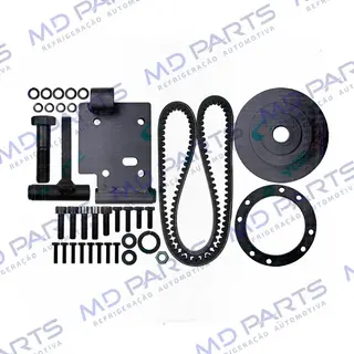 Suporte do Compressor Sanden 5H14 Polia 2A Caminhão Fiat Iveco Daily Eletronico 2012> 45S17 / 55C17 / 70C17 / 35S14 / 55C16