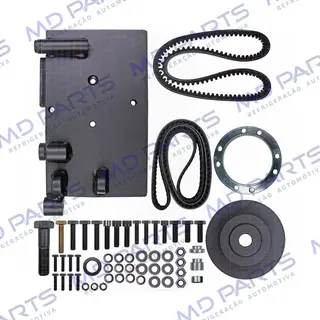Suporte do Compressor Sanden 5H14 Polia 2A Caminhão Fiat Iveco Daily Eletronico 2012> 35S-14 / 55C16 / 45-S17 / 55-C17 / 70-C17 / 35-150 / 45-170 / 65-170 Com Ar Condicionado