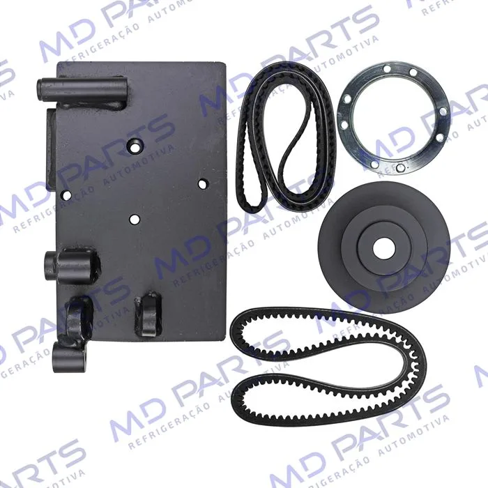 Suporte do Compressor Sanden 5H14 Polia 2A Caminhão Fiat Iveco Daily Eletronico 2012> 35S-14 / 55C16 / 45-S17 / 55-C17 / 70-C17 / 35-150 / 45-170 / 65-170 Com Ar Condicionado — foto 2