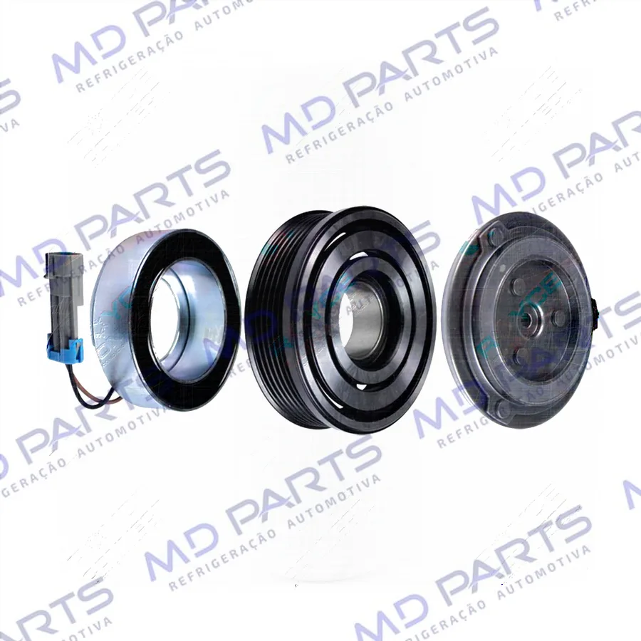 Conjunto de Embreagem do Compressor Delphi CVC Chevrolet S10/ Zafira/ MWM - 12 Volts Polia 6pk 109mm OEM: 6595257