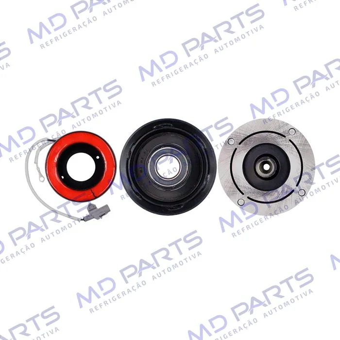 Conjunto de Embreagem do Compressor Denso 10S15 Trator TM/ New Holland / Toyota Hilux - 12 Volts Polia 7pk 124mm — foto 3
