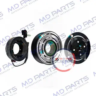 Conjunto de Embreagem Original do Compressor Denso 10P15 Mitsubishi Outlander/ L200 Triton Motor Diesel - 12 Volts Polia 8pk 123mm