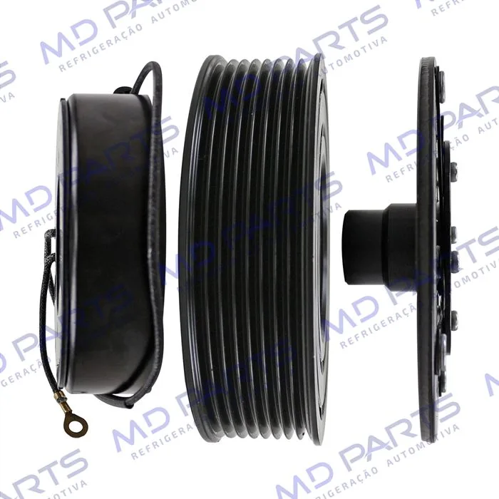 Conjunto de Embreagem do Compressor Denso 10P15 Caminhão Mercedes Benz Accelo/ Axor 2638/ Volkswagen Constellation - 24 Volts Polia 8pk 123mm — foto 5