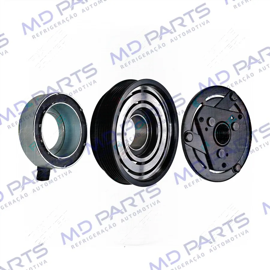 Conjunto de Embreagem do Compressor CVC Delphi CS20054 RC.600.209 Renault Scenic / Megane 12 Volts Polia 6pk 129mm
