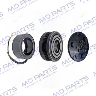 Conjunto de Embreagem do Compressor Sanden TRS090 Honda Civic 1996 Até 2000 para Compressor Original 12 Volts Polia 4pk 108mm