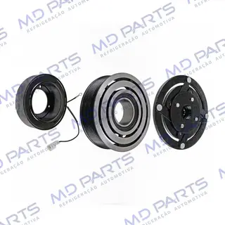 Conjunto de Embreagem do Compressor Denso 10P15 Mitsubishi L200 Triton / Outlander Flex RC.600.190 / RC.600.191 - 12 Volts Polia 8pk 120mm