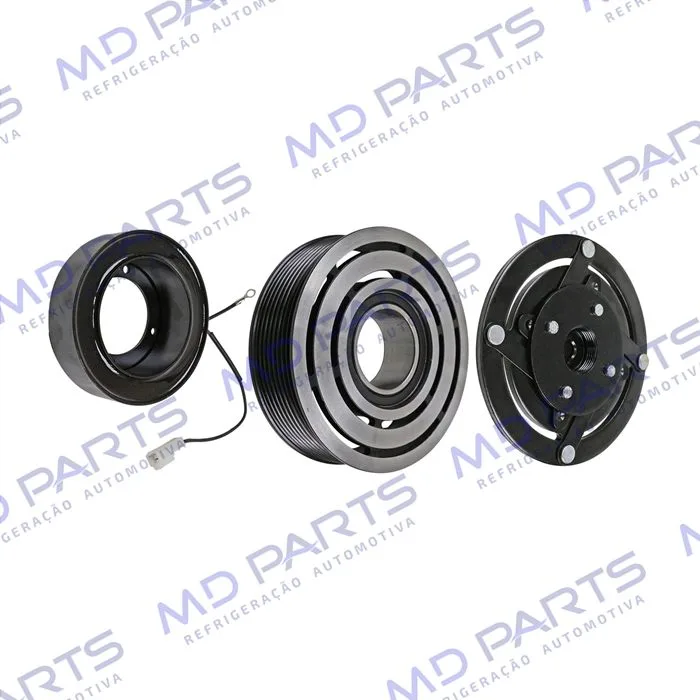 Conjunto de Embreagem do Compressor Denso 10P15 Mitsubishi L200 Triton / Outlander Flex RC.600.190 / RC.600.191 - 12 Volts Polia 8pk 120mm