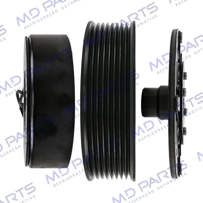 Conjunto de Embreagem do Compressor Denso 10P15 Mitsubishi L200 Triton / Outlander Flex RC.600.190 / RC.600.191 - 12 Volts Polia 8pk 120mm — foto 5