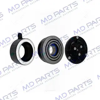 Conjunto de Embreagem do Compressor Scroll Modelo RC.600.207 Fiat Uno Fire 12 Volts Polia 5pk 100mm