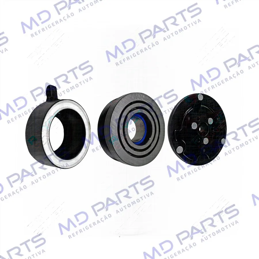 Conjunto de Embreagem do Compressor Scroll Modelo RC.600.207 Fiat Uno Fire 12 Volts Polia 5pk 100mm