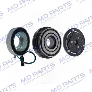 Conjunto de Embreagem do Compressor Valeo DSK-15DS Caminhão Volkswagen Constellation - 24 Volts Polia 4pk 120mm