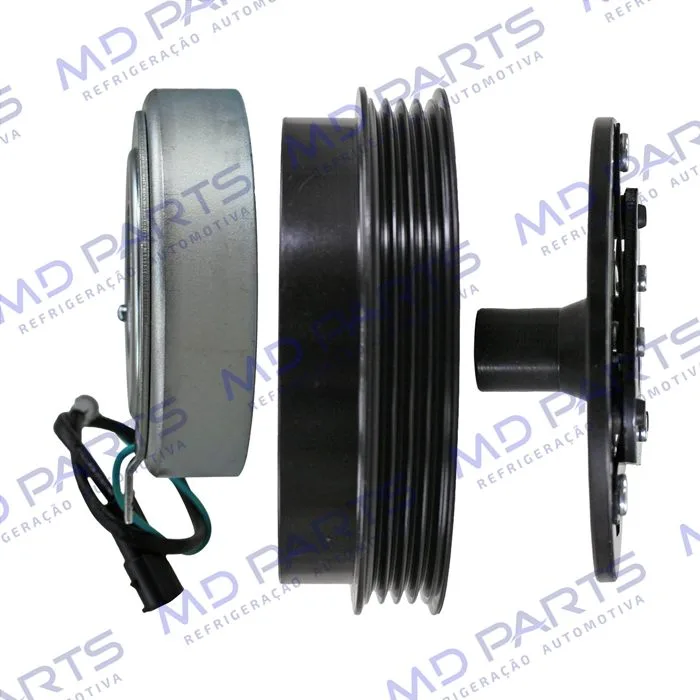 Conjunto de Embreagem do Compressor Valeo DSK-15DS Caminhão Volkswagen Constellation - 24 Volts Polia 4pk 120mm — foto 5