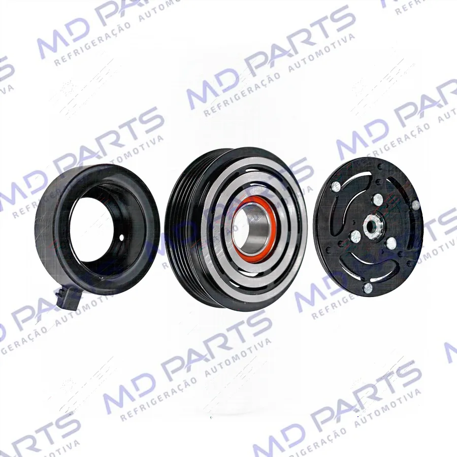 Conjunto de Embreagem do Compressor Denso Scroll SCSB06C Fiat Uno Fire / Punto 1.4 12 Volts Polia 5pk 104mm