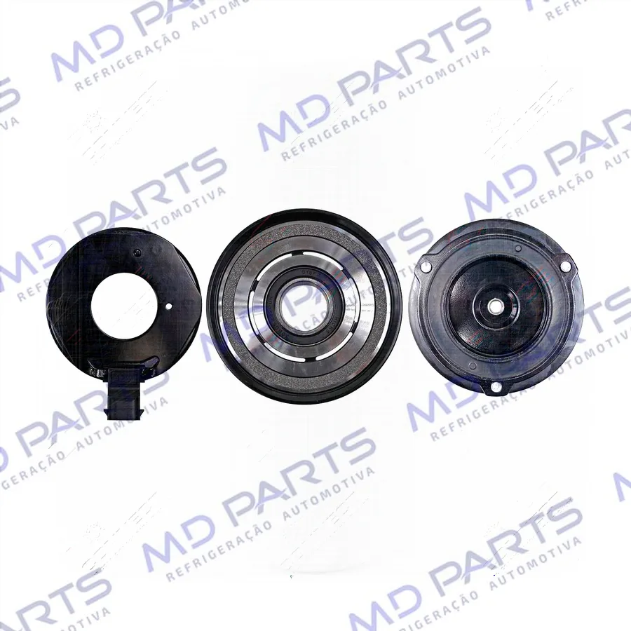 Conjunto de Embreagem do Compressor Importado RC.600.440 Chevrolet Trailblazer 2013 Até 2017 - 12 Volts Polia 6pk 117mm