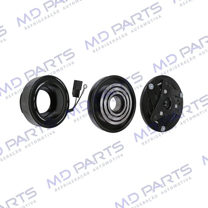 Conjunto de Embreagem do Compressor Renault Kwid (Para Compressor Original) - 12 Volts Polia 3pk 132mm