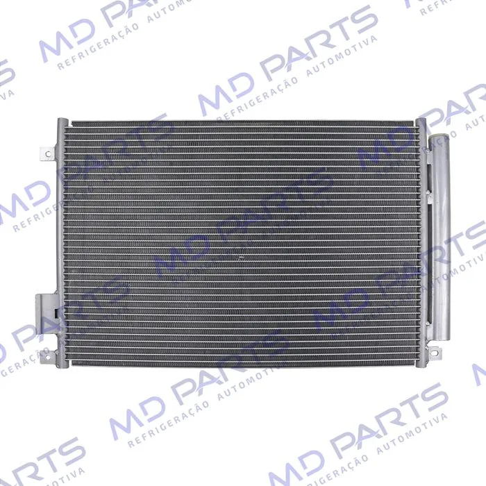 Condensador Fiat Novo Uno 2010>/ Palio 2012>/ Mobi 2017> Sistema Denso Fluxo Paralelo OEM: 51835575/ 52029111