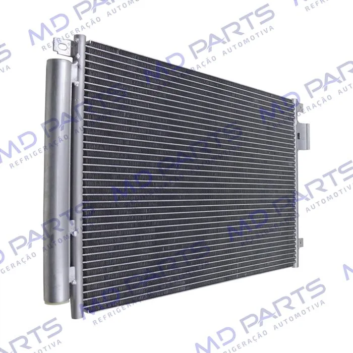 Condensador Fiat Novo Uno 2010>/ Palio 2012>/ Mobi 2017> Sistema Denso Fluxo Paralelo OEM: 51835575/ 52029111 — foto 2