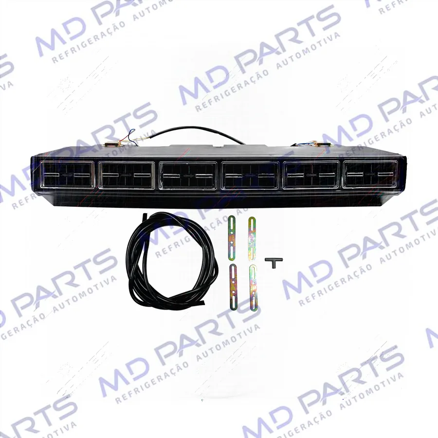 Caixa Evaporadora Universal Micro-Bus Com Válvula Capilar 6 Difusores 2 Motores 3 Velocidades - 12 Volts com Painel 32000 BTUs