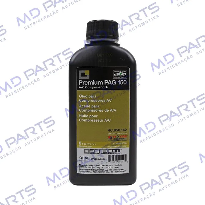 Óleo para Compressor ERRECOM R134a PAG 150 237ml