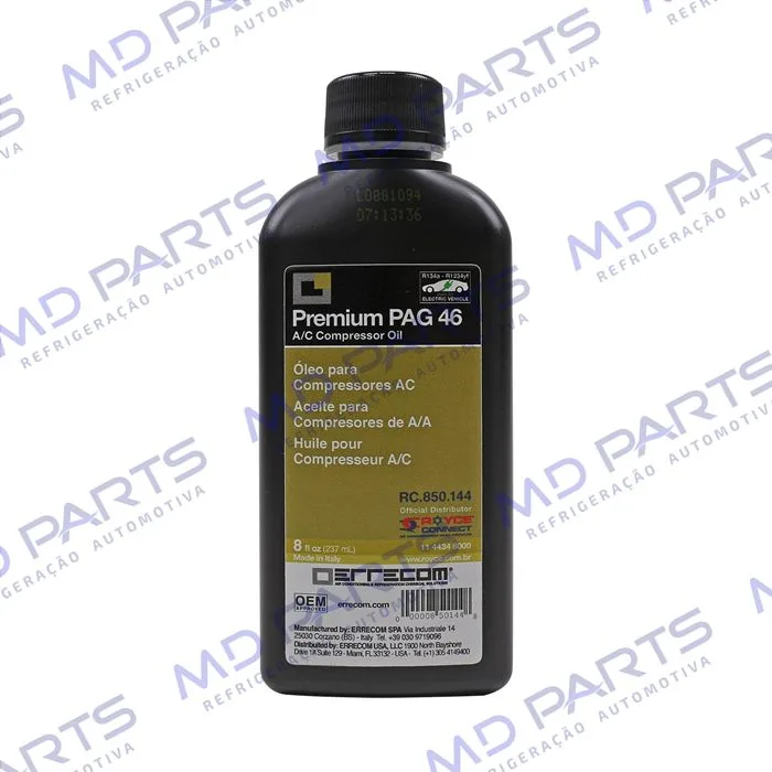 Óleo Para Compressor ERRECOM R134a PAG 46 237ml