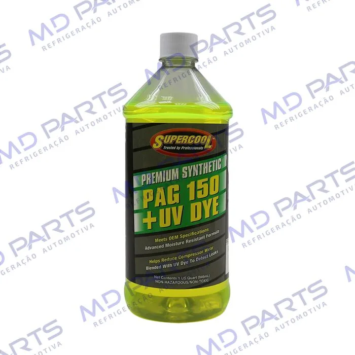 Óleo para Compressor R134a PAG 150 Supercool 946ml com Contraste Ultravioleta